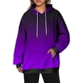 thumbnail image 2 of Besolor Oversized Sweatshirt for Women Fall Plus Size Long Sleeve Gradient Color Hoodies Baggy Clothes for Ladies, 2 of 7