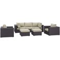 thumbnail image 2 of Modway Collection Convene 7-Piece Outdoor Patio Furniture Sectional, Beige, 2 of 8