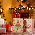 thumbnail image 2 of QJUHUNG Holiday Themed Kraft Paper Gift Bags with Reinforced Handles - Set of 4/8/12/16  Festive Reindeer  Snowflake  Tree  and Santa Sleigh Print for Party Favor and Candy Packaging  Eco, 2 of 7