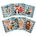 thumbnail image 1 of Inkdotpot Set of 6 Drink Coasters DecorativeNon,SlipCork Base4-inch Square PrintedCoastersEasy Clean- Tribal Animals, 1 of 8