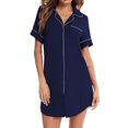 thumbnail image 1 of Cameland Chemise de Nuit Décontractée d'Été pour Femmes avec Col et Boucle, 1 of 6