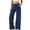 BU1, variant on Aocisk Women's Jeans Stretch Waist Skinny Denim Waist Flared Belt Pocket Wide Leg Stretch Jeans for Women for Comfortable and Daily Use Black L
