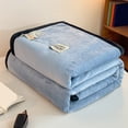 thumbnail image 4 of Matoen12 Solid Color Flannel Blankets for All Season, Polyester Soft Throw Blanket Lightweight Air Conditioning Quilt for Nap Sleep, Modern Style Home Decor Ideal for Gift, 40"x55", 1PC, Blue, 4 of 8