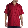 thumbnail image 1 of Dickies Chemise de Travail à Manches Courtes pour Homme, 3X, Rouge Anglais, 1 of 3