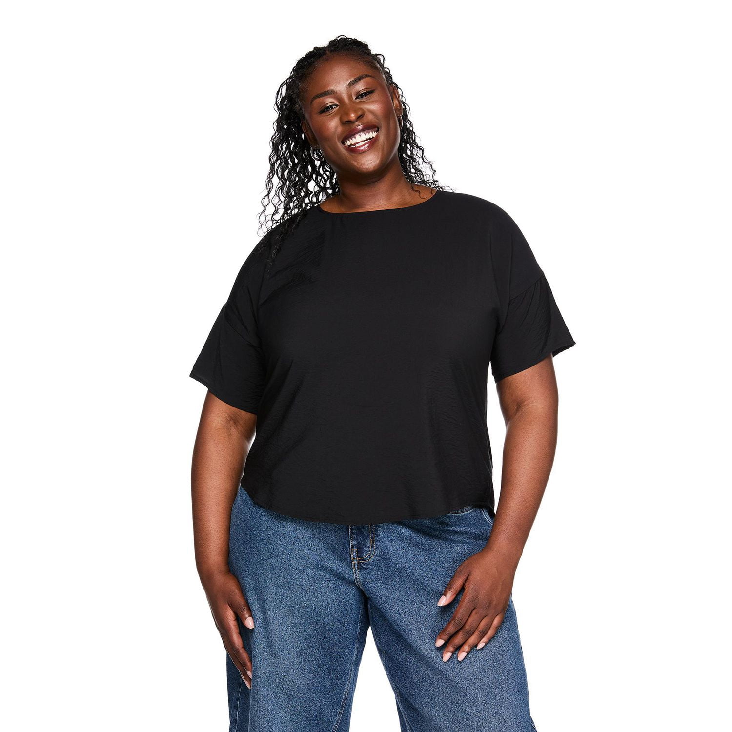 Lane Bryant Women's Plus Short-Sleeve Printed Top