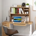 thumbnail image 2 of Costway Computer Desktop Bookcase Countertop Storage Bookshelf Organizer with 4 Cubbies Natural, 2 of 10