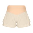 thumbnail image 4 of Besolor Womens Athletic Shorts Double Layers Ruffle High Waist Running Workout Tennis Shorts with Build in Shorts, 4 of 6