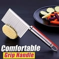 thumbnail image 3 of Oleegame 2PC Potato Fry Cutter Edged Fruit Stainless Wavy Gadget Tool Kitchen Steel Potato Vegetable Cutting Kitchen，Dining Bar, 3 of 9