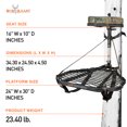 thumbnail image 3 of Hawk Support d'Arbre Suspendu Mega Combat, Support de Cerf avec Plateforme de Chasse en Selle TG, 3 of 12