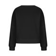 thumbnail image 5 of Chandails à Capuchon Mode pour Femmes 2023 Impression Individuelle Ample Col Rond Décontracté Manches Courtes Longues Chandail Rabais de 50 % Liquidation Costumes d'Halloween/Noël, 5 of 5
