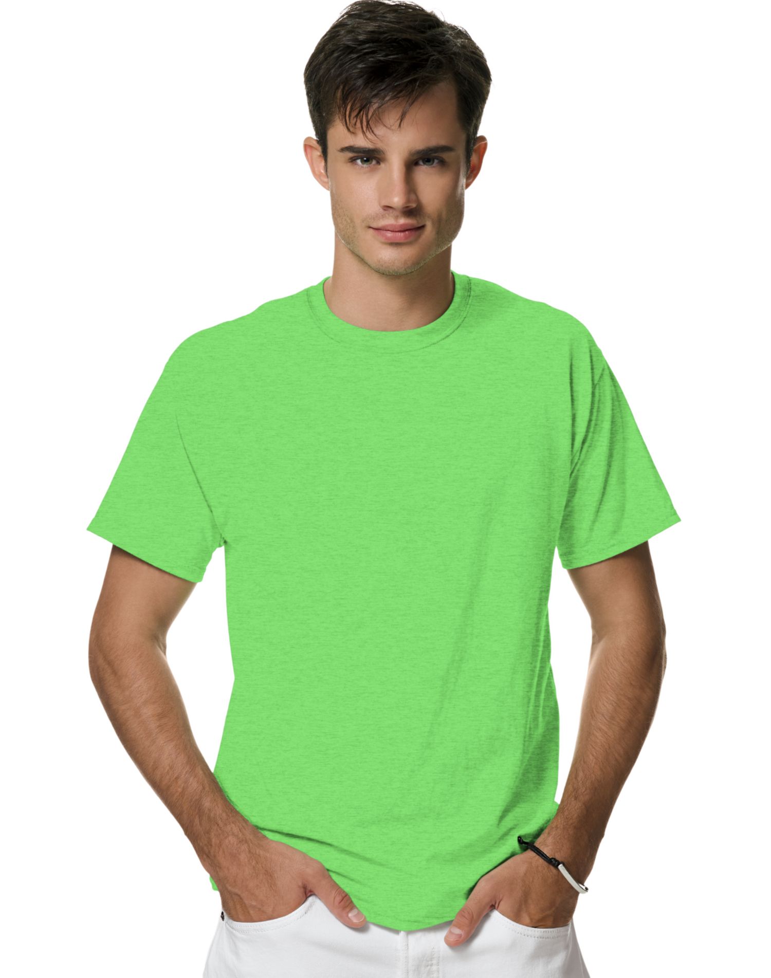 Hanes T-Shirt de Performance Unisexe X-Temp pour Adulte, P, Vert Lime Néon Chiné