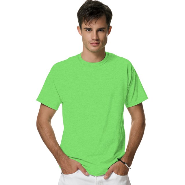 Hanes T-Shirt de Performance Unisexe Adulte X-Temp, L, Néon Lime Chiné