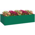 thumbnail image 1 of Outsunny 8x4x2ft Galvanized Raised Garden Bed, Open Bottom, Green, 1 of 10
