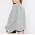thumbnail image 4 of Cowsor Womens Varsity Oversized Sweatshirt Crewneck Long Sleeve Casual Fashion Pullover Top Fall Outfits, 4 of 6