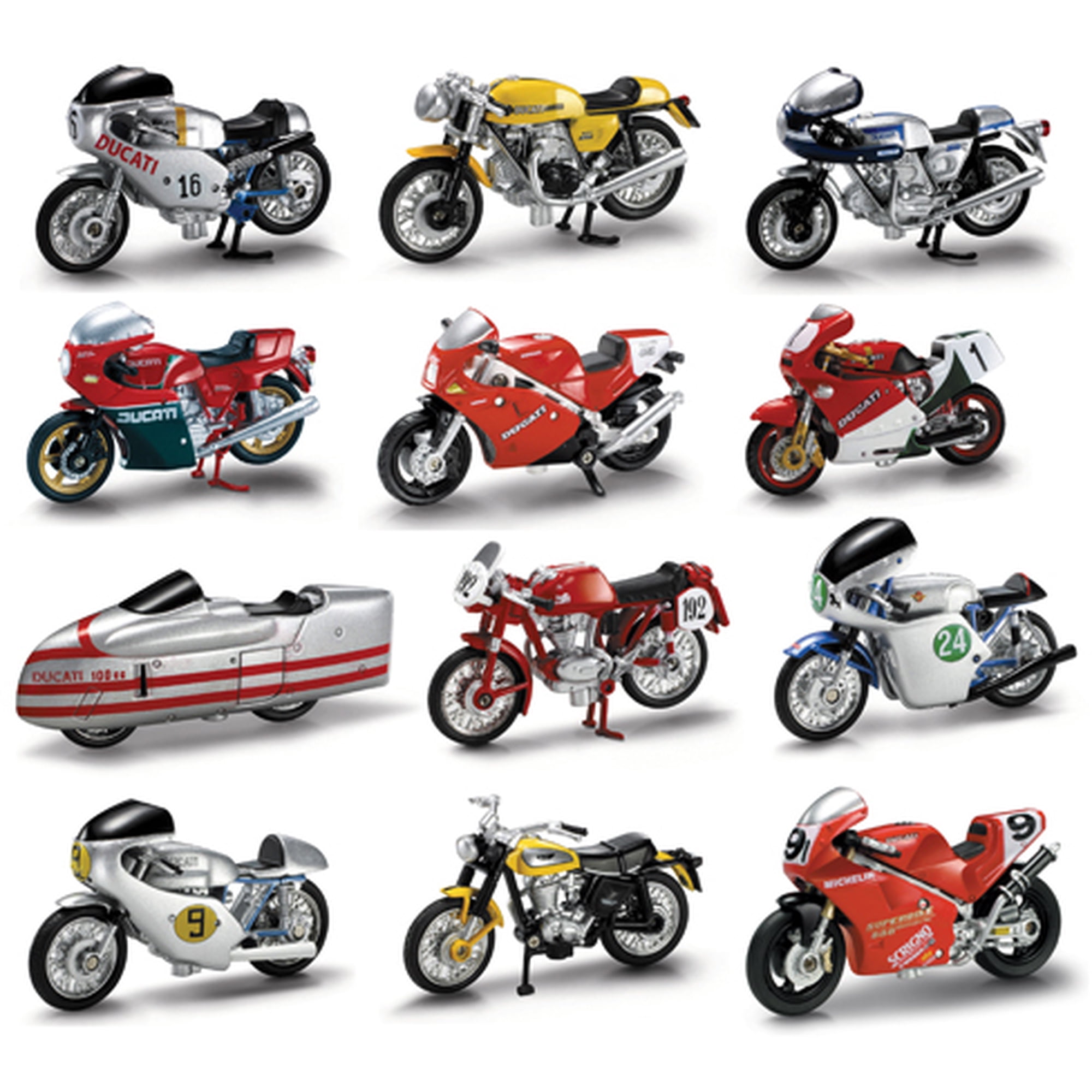 DUCATI バイクモデル 4台セット 1/32 ダイキャスト　ニューレイ New Ray Toys Ducati 24/PC Assortment 1:32 Scale Die Cast Model