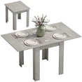 thumbnail image 1 of HOMCOM 55" Extendable Dining Table, Kitchen Table for 4-6 Person, Grey, 1 of 10