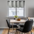 thumbnail image 1 of PiccoCasa 2 Panels Kitchen Linen Look Blackout Curtains Gray 52"x18", 1 of 7