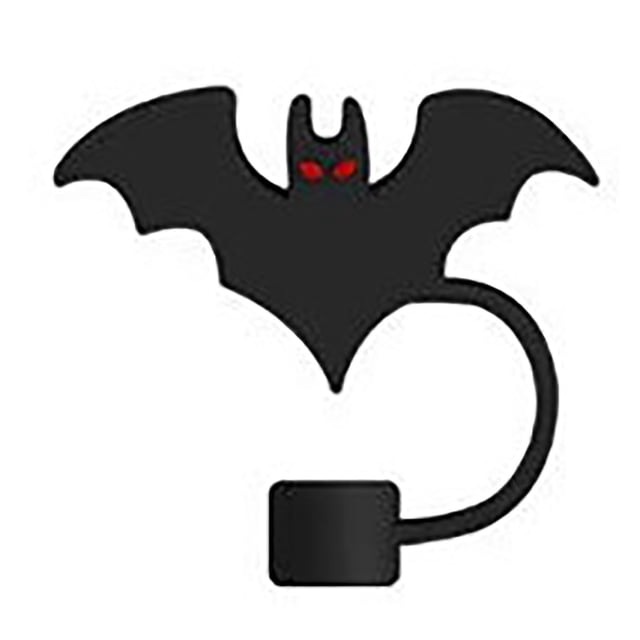 3D Bat Straw Covers Cap For Cup Cute Bat Straw Topper Funny Mini Split Stand Ground plus plus Tube Pencil for Classroom Umbrellas for Drinks for Kids Umbrellas Reusable
