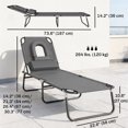 thumbnail image 3 of Outsunny Chaise Longue d'Extérieur Réglable - Enfants, Gris, 3 of 10