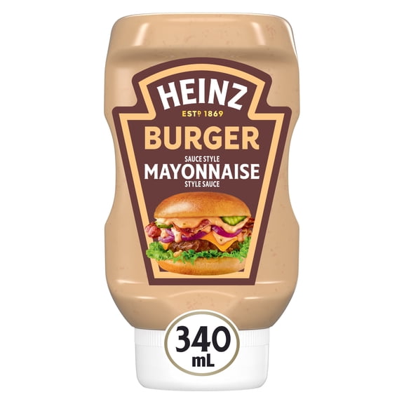 Heinz Burger Mayonnaise Style Sauce, for Burgers, Sandwiches and Fries, 340 mL Bottle