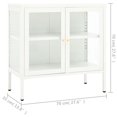 thumbnail image 4 of vidaXL Sideboard White 70x35x70 cm Steel and Glass, 4 of 5