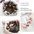 thumbnail image 4 of Cosmetic Bags Women Makeup Bags Drawstring Bucket Toiletry Bag Bathroom Storage Carry Cases Waterproof Make up Pouch Foldable Travel Cosmetic Organizer, 4 of 5