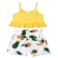 thumbnail image 1 of Ensemble T-Shirt et Short à Bretelles Boutonnées pour Bébé Fille Été, 1 of 5