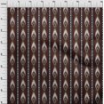 thumbnail image 3 of oneOone Viscose Chiffon Fabric Stripe & Geometric Ikat Printed Craft Fabric BTY 42 Inch Wide, 3 of 4