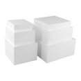 thumbnail image 4 of Tnarru 6 Pieces Food Riser Buffet Riser Food Display Stands, Acrylic Riser for Jewelry Birthday Party Small Figurine Cupcake Wedding White, 4 of 8