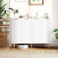 thumbnail image 2 of HOMCOM Sideboard Buffet Cabinet w/ Adjustable Shelves, White, 2 of 10