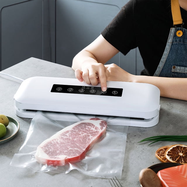 Dvkptbk Vacuum Sealing Machine Sealing Machine Automatic Vacuum Sealing Machine with 10 Sealing Pockets and 1 External Suction Pipe Dry Wet Food Mode LED Indicator Light 3 Modes Home Appliances