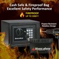 thumbnail image 4 of Voncabay Money Safe Box for Home with Sensor Light & Fireproof Money Bag for Cash Safe, Security Safe Box for Money Safe with Keys & Pass Code, Lock Box Fireproof Safe with Digital Keypad, 4 of 7
