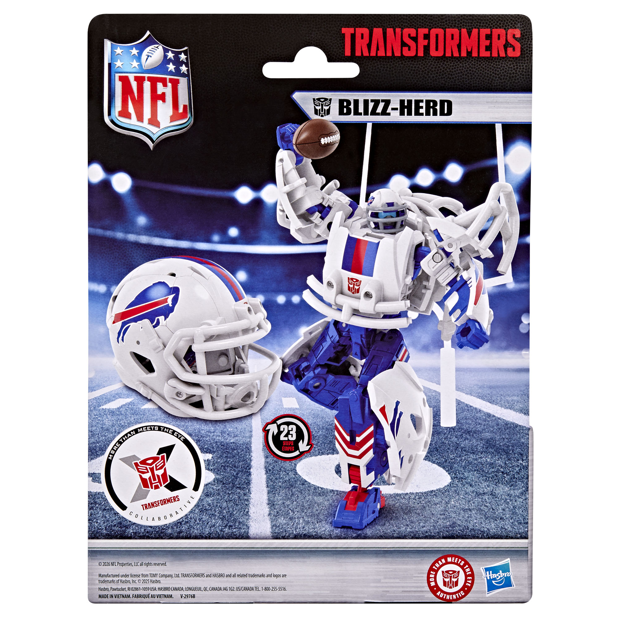 Transformers NFL Buffalo Bills Blizz-herd Action Figure