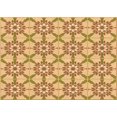 thumbnail image 1 of Ahgly Company Machine Washable Indoor Rectangle Transitional Chrome Gold Yellow Area Rugs, 5' x 8', 1 of 7