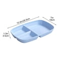 thumbnail image 3 of yulier Assiette Compartimentée en Plastique, Assiette Incassable en Paille de Blé à 3 Compartiments, Assiette de Souper Légère Réutilisable, Compatible Micro-Ondes et Lave-Vaisselle, 3 of 7