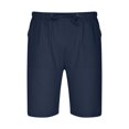 thumbnail image 3 of EOYWHK Big and Tall Linen Shorts for Men with Pockets,5" Inseam Summer Athletic Basketball Shorts,Quick Drying Breathable Elastic Waistband with Drawstring Pockets ,M-5XL, 3 of 5