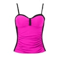 thumbnail image 3 of Kcodviy Haut de Tankini à Armatures pour Femmes Collants de Bain pour Femmes Haut de Maillot de Bain 2X Rehausseur Hauts de Maillot à Armatures Haut de Maillot de Bain Pas pour Femmes Deux Mignon Maillot de Bain avec Short Bas, 3 of 4