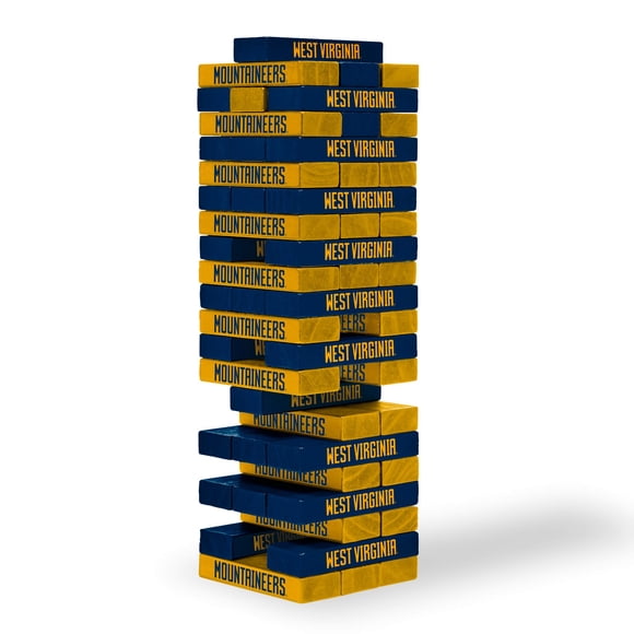Wild Sports NCAA West Virginia Mountaineers Table Top Stackers 3"" x 1"" x .5"" Team Color
