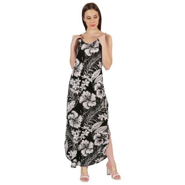 Inkmeso Robe d'Été Aguichant Imprimée pour Femmes à Bretelles Spaghetti, Robe Maxi Décontractée de Plage et de Villégiature