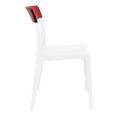 thumbnail image 4 of Siesta ISP091-WHI-TRED Chaise de Salle à Manger Flash Blanche Transparente Rouge - Ensemble de 2, 4 of 8