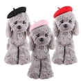 thumbnail image 3 of LEEYNEER 1pc Cute Pet Beret Hat for Small Dogs & Cats - Adjustable Fixed Rope  Soft Comfortable Design  Black/Red/Pink  Stylish Photo Props for Costume Parties & Casual Attire  Dog Hats f, 3 of 6