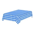thumbnail image 2 of Penkiiy Plastic Table Cloth Disposable , 54 x 108 Inch Plaid Table Cloths for Parties, Decorative Tablecloths for Rectangle Tables, Plastic Table Cover, Leakproof & Sturdy, 2 of 9