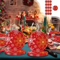 thumbnail image 1 of Amzcrzy Paper Disposable Tableware Set Red Snowflake Christmas Theme Party Tableware Disposable 7-Inchs 9-Inchs Paper Plates Paper Cups Tissue Set Of Party-Themed Paper Plates Set, 1 of 6