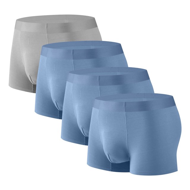 Plebaso Mens Boxer Briefs Stretch Comfortable Quick Dry Underwear Soft Breathable Boxers for Men (4 Pack)