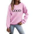 thumbnail image 1 of 2025 Femmes Décontracté Long 4X Chandail à Manches T-Shirt Graphique T-Shirts Couleur Imprimé Col Rond Chandails Molletonnés Chandail Confortable Chandails Molletonnés pour Femmes Hauts pour Femmes, 1 of 5