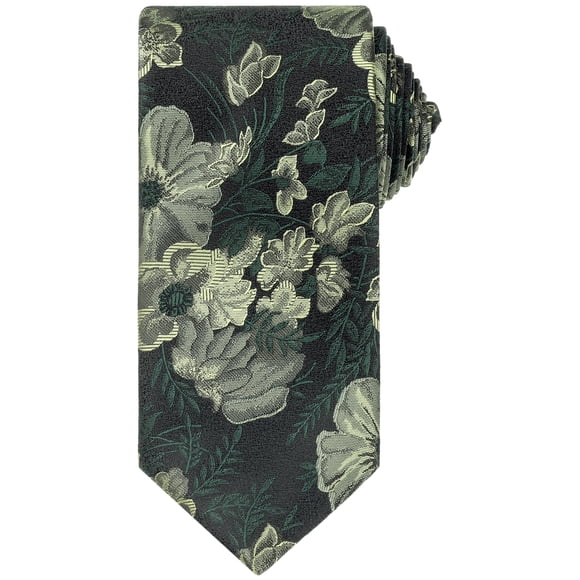 INSPIRE CHIC Men's Classic Self-Tie Flower Floral Pattern Neckties Formal Tie Wedding Elegant Green One Size