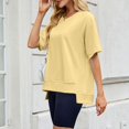thumbnail image 4 of T-shirts à Manches Courtes pour Femmes Été Col Rond Décontracté Mode T-Shirt Basique Vêtements Mignons Tenues Tendance, 4 of 6