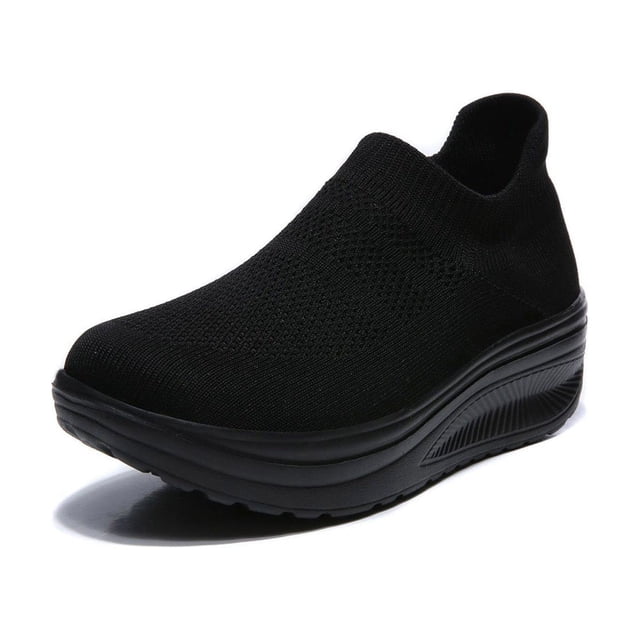 LSLJS Sport Chaussures pour Femmes Tissées en Maille Respirante Ajourée Mode Décontractée Chaussures de Course, Espadrilles pour Femmes