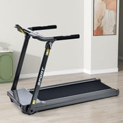 HMSHA Folding Electric 3.5HP Treadmill Medium Running Machine Motorised Gym 330lb,Portable Compact Treadmill Foldable for Home Gym Fitness Workout Jogging Walking,Electric Motorized Power 14KM/H