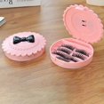 thumbnail image 3 of Lubelski False Make Up Cosmetic Eyelashes Storage Case Bow Makeup Plastic Box Home Tools, 3 of 5